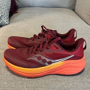 Maroon and Orange Running Shoes